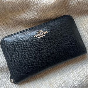 Coach Textured Wallet with zip and card holders
